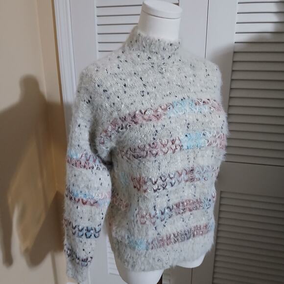 Maurices Medium Multicolor Long-Sleeved Sweater Metallic Thread Easy Care - Picture 4 of 13